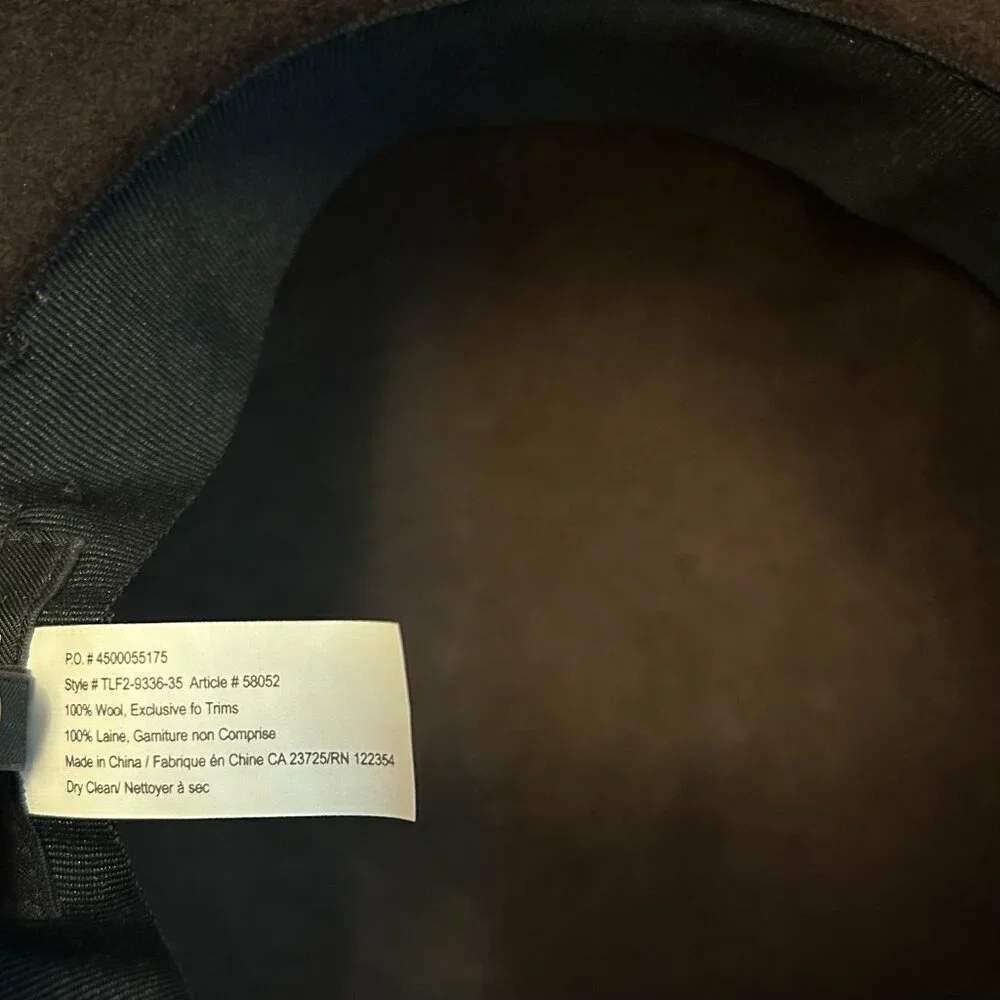 Aritzia Talula 'The Baylis' 100% Wool Floppy Brim Hat - Espresso - US S/M - Picture 5 of 5